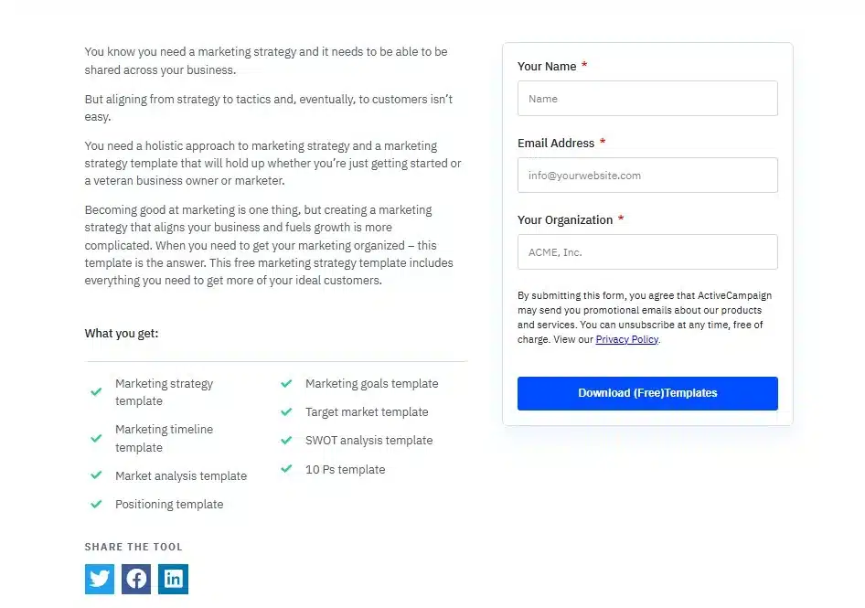 Active campaign 2 5 Examples of Well-Designed Lead Generation Landing Pages: What Convinces Visitors? Active campaign 2