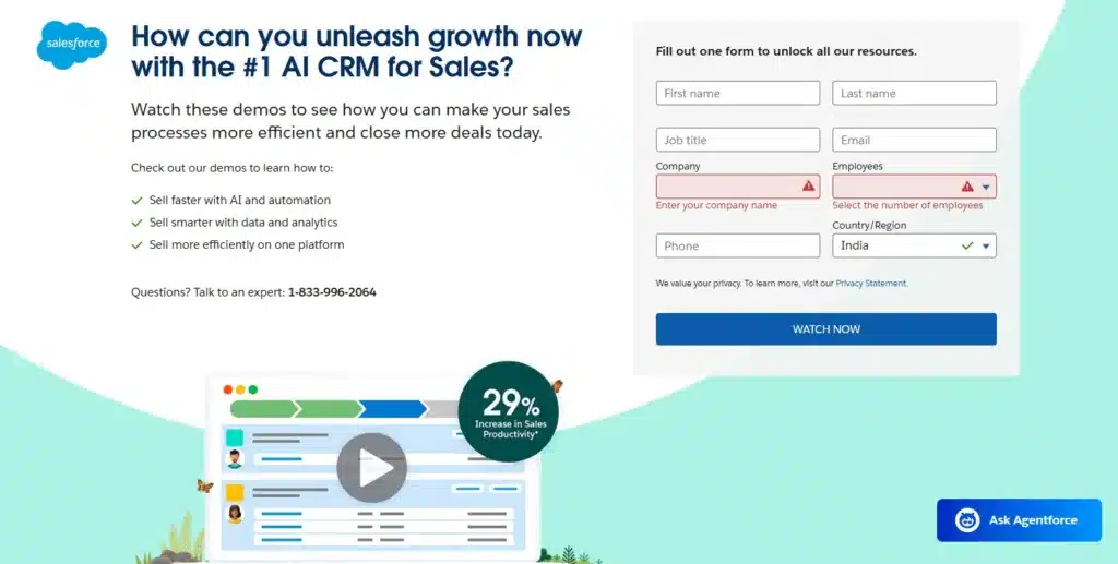Salesforce 5 Examples of Well-Designed Lead Generation Landing Pages: What Convinces Visitors? Salesforce